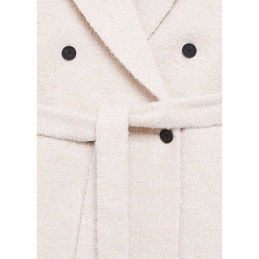 Mango Textured Wrap Belted Longline Jacket Coat - Picture 6 of 8